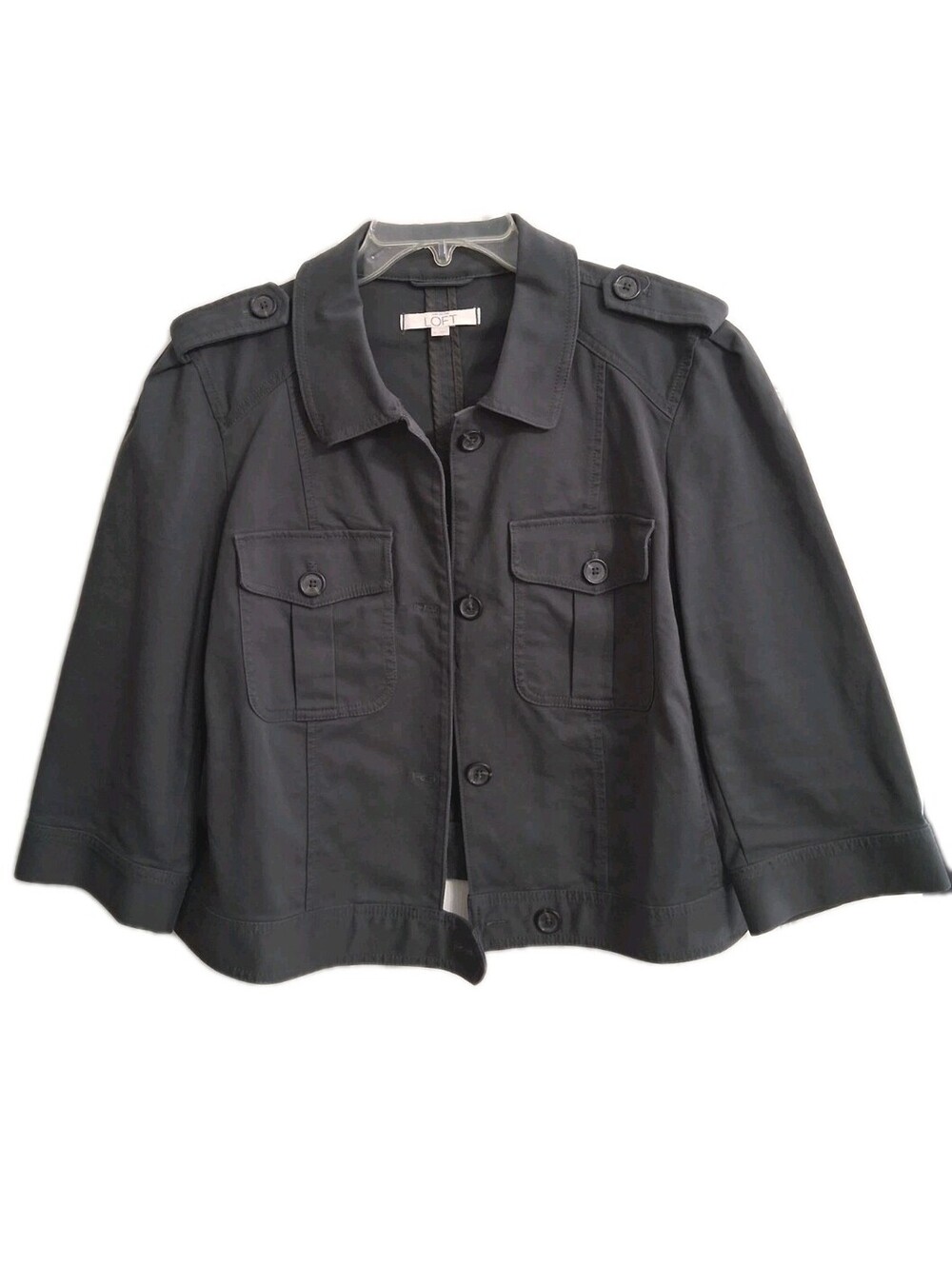 Ann Taylor Loft Jacket Button Up Green Gray, Women XL, GUC